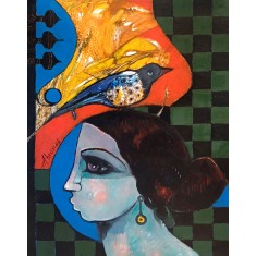 Abrar Ahmed, 12 x 16 Inch, Oil on Canvas, Figurative Painting, AC-AA-611 Abrar Ahmed, 12 x 16 Inch, Oil on Canvas, Figurative Painting, AC-AA-611